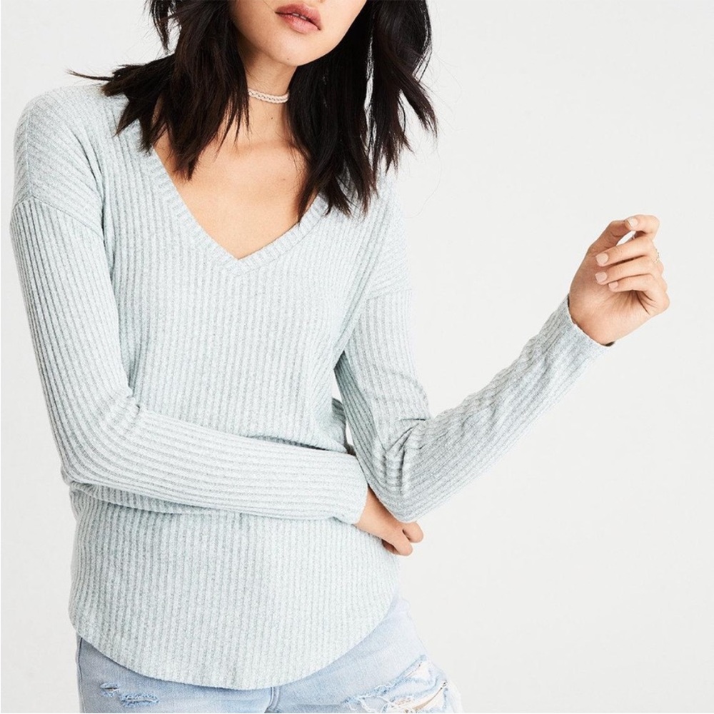 American Eagle Ribbed Long Sleeve